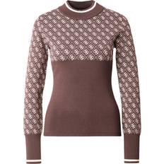 Guess Donna Top Guess Lise 4G LS Sweater - Marrone