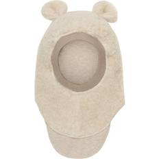 1-3M Huer Huttelihut Kid's Balaclava Bear Ears Wool Teddy Hue 53 4-6 Years beige