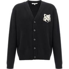 Acryl Cardigans Maison Kitsuné Black Fox Head Intarsia Cardigan