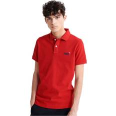 Superdry Piqué-Poloshirt aus Bio-Baumwolle Rouge