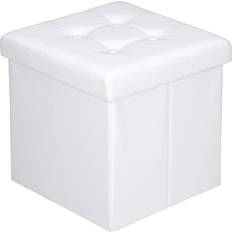 Sgabelli Deuba Foldable Lid Upholstered White Sgabello 38cm