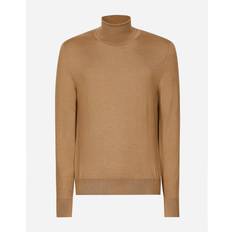 Homme - Soie Pulls Dolce & Gabbana Cashmere silk turtle-neck sweater brown