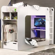 Beds Julian Bowen Julian Bowen Impact All White Gaming - Single Bunk Bed