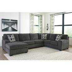 Signature Design by Ashley Ballinasloe 3-Piece LAF Sectional In Smoke Sofa 3 3 Seater