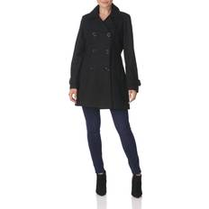 Anne Klein Outerwear Anne Klein womens 6121147f93 Pea Coat, Black