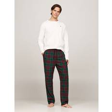 Orange Sovplagg Tommy Hilfiger Long Sleeve Waffle Flannel Pj Set - Vit