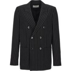 Men - XXS Suits Ami Paris Paris-Pinstriped Double-Breasted Blazer Bianco/Nero-Uomo White/Black 50IT