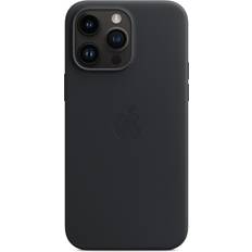 Genuine official apple iphone 14 pro max leather case midnight (black)