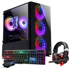 Desktop Computers HAJAAN Gaming PC Desktop Tower 8-Core i7-9700 16GB DDR4 RAM 1TB SSD GeForce GTX 1050 Ti 4GB GDDR5/RGB Keyboard Mouse