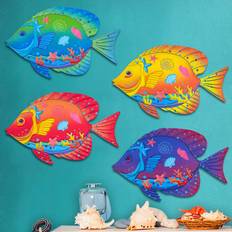 Oraytteo Fish Multicolour Wall Decor 24.9x15.5cm 4pcs