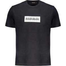 One Size T-shirts Napapijri Box Logo Relaxed T-Shirt Black