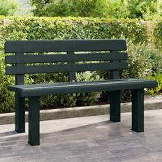 Plastic Outdoor Sofas & Benches vidaXL Green 110 x 52 x 71 cm Polypropylene Garden Bench