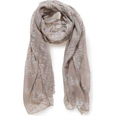 Beige Scarfs Armani Exchange Print Modal Skjerf for Kvinner Beige ONE