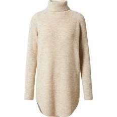 Lang Pullover Pieces Pullover Beige Regular Fit für Damen