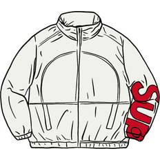 Supreme Women Jackets Supreme Spellout Track Jacket White