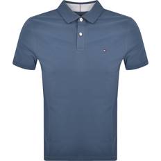 Tommy Hilfiger Herr Pikétröjor Tommy Hilfiger Herr Kortärmad Regular Fit Polo Shirt med knappslå Blå (Egeiska havet)