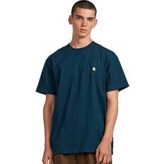 Oro Camisetas Carhartt WIP S/S Chase T-Shirt Duck Blue