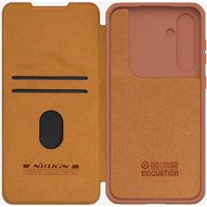 Nillkin (For Samsung A55 5G, brown) Qin Series Pro Phone Case For Samsung Galaxy A55 5g