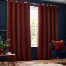 Paoletti Paoletti Galaxy Copper Chenille Eyelet Curtain 117 x 137 cm - Orange