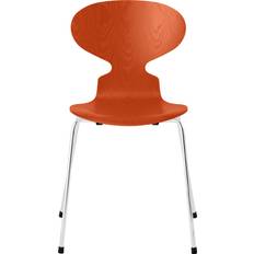 Orange Köksstolar Fritz Hansen Myran 3101 Färgad Askfanér Stålstativ Krom Paradise Orange Köksstol 80.5cm