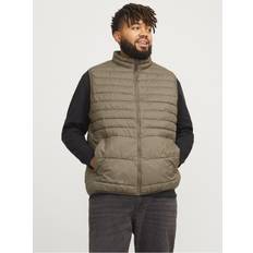 Marrone - Uomo Gilet Jack & Jones Plus Puffer Gilet