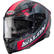 Caberg Integralhjälmar Motorcykelhjälmar Caberg Mc hjälm Avalon x optic matt svart grå röd