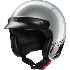 Redbike RB-806 Le Mans, open face helmet color: Silver/Black Man, Unisex