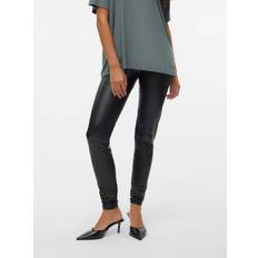 Dame - Multifarvet Tights Vero Moda Vmgana Mellemhøj Talje Leggings - Sort