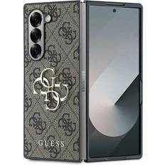 Guess Samsung Galaxy Z Fold6 Guess 4G Big Metal Logo Hybrid Skal Brun