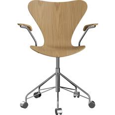 Fritz Hansen 3217 Sjuan Ekfanér Kontorstoler Arne Jacobsen Kontorstol