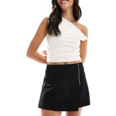 Woman - XS Skirts Stradivarius zip detail skort in black