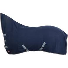 Horse Fleece Blanket With Neckline - Bleu
