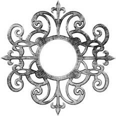 Moulding & Millwork Ekena Millwork Dijon CMPP26DIAPW 26 OD x 8 1/2 ID x 3/4 P PVC Ceiling Medallion