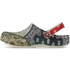 Hombre Zuecos Crocs Classic Fleece Lined Clog Bandana - White/Red/Blue Green