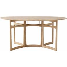 &Tradition HM6 White Oiled Oak Dining Table 142x163cm