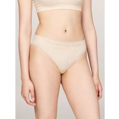 Tommy Hilfiger Nylon Slips Tommy Hilfiger Logo Seamless String, Logo-Bund, für Damen, beige