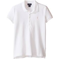 Girls Polo Shirts Girl's Short-Sleeve Logo Embroidery Polo Shirt, S-XL WHITE