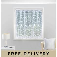 Ideal Textiles Hawaii Butterfly Net Curtains Rod Pocket Sheer Lace Panel
