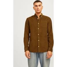 Bronze - Herre Tøj Jack & Jones Jjeclassic Cord Shirt Ls Brown
