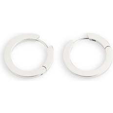 Women's Flat Hoop Earring Silver