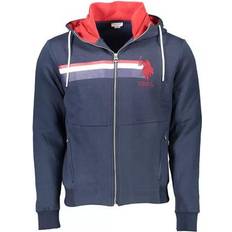 U.S. Polo Assn. Tops U.S. Polo Assn. Blue Cotton Hooded Sweater with Contrasting Details