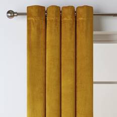 Velvet - Yellow Curtains Habitat Dimout Mustard