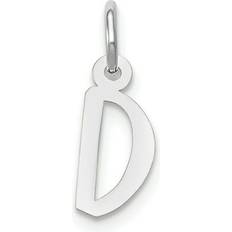 White Gold Charms & Pendants Carat in Karats Bella Grace LLC, Extel 14k White Gold Slanted Block Initial Char Made USA