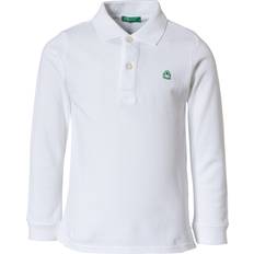 Mouwloos Blouses en Tunieken United Colors of Benetton Long Sleeve Polo - White