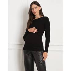 Seraphine Rib Knit Crew Neck Maternity & Nursing Top