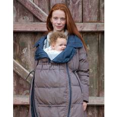 Seraphine Houndstooth Puffer Maternity Coat