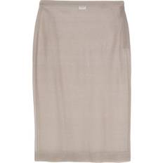 Grey - Midi Skirts Saint Laurent Silk Midi Pencil Skirt