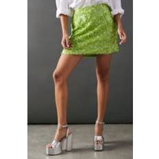 Clothing Warehouse Textured Sequin Mini Skirt Green