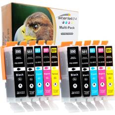 Canon pixma ip7200 Starlet24 D&C Skrivarbläckpatroner för Canon Pixma iP7200/iP7250/iP8750/iX6850/MG5450/MG5550/MG5655/MG6350/MG6450/MG6650/MG7150/MG7550/MX925 MX925 - 10er Set