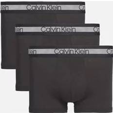 Clothing Calvin Klein Men's COOLING Cotton Stretch 3-Pack Boxer Trunks, Black 33/32/32